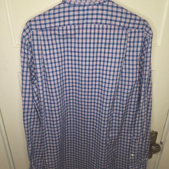 Polo Ralph Lauren Button Down Shirt Men's Size XL Blue Plaid Long Sleeve Casual - Picture 3 of 3